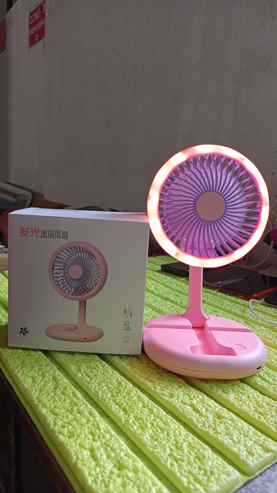 USB Rechargeable Portable Fan With LED Light Heavy Duty & Foldable Fan With Charging Port Home, Outdoor, Temple USB Rechargeable Portable Fan With LED Light Heavy Duty & Foldable Fan With Charging Port Home, Outdoor, Temple